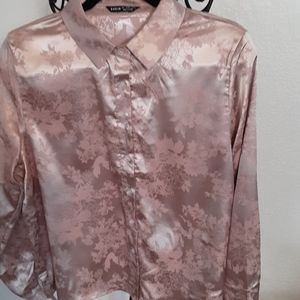 Shein Pink Jacquard Bouse